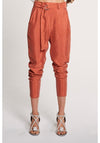 ONCE WAS - CHIAPPINI HIGH WAIST RELAXED PANT WITH D-RING BELT IN SIENNA