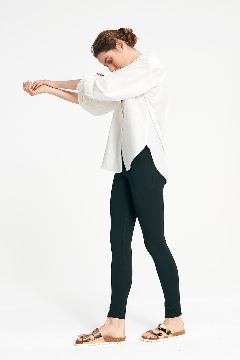 Layer'd - Ponte Riding Pant in Black