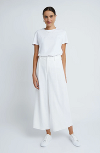 Staple the label elle crop white wide leg linen pants