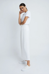 Staple the label elle crop white wide leg linen pants side