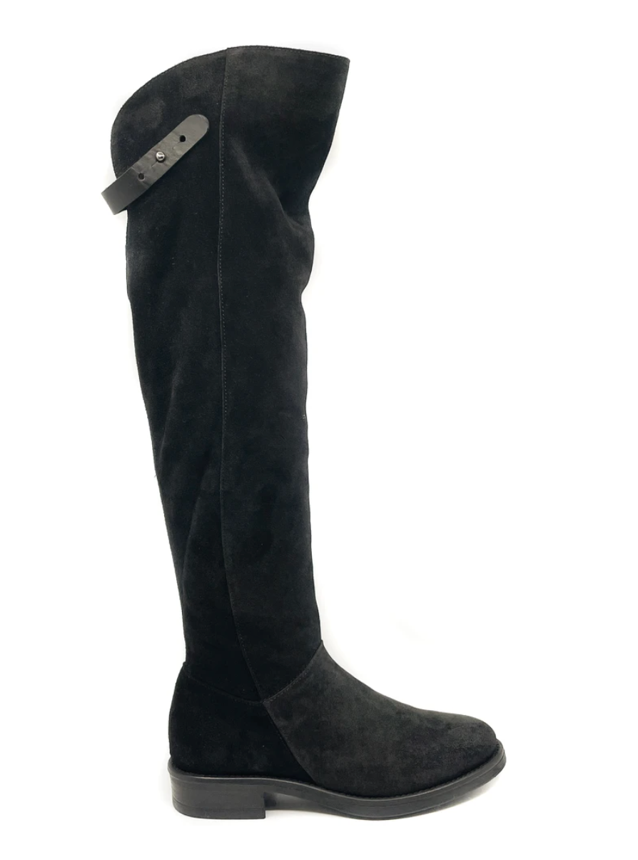 lili mill 6867 black nero suede long over the knee flat boots online at hunterminx