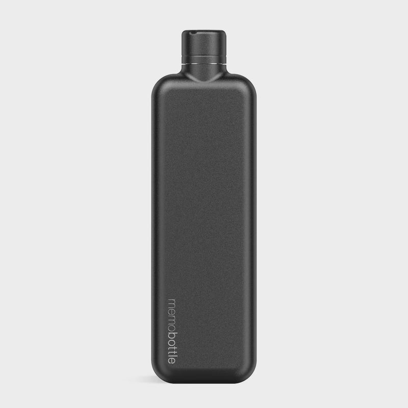 SLIM Stainless Steel memobottle - BLACK