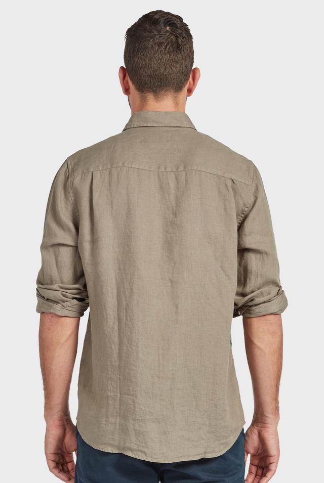 Academy Brand - Hampton L/S Linen Shirt in Olive