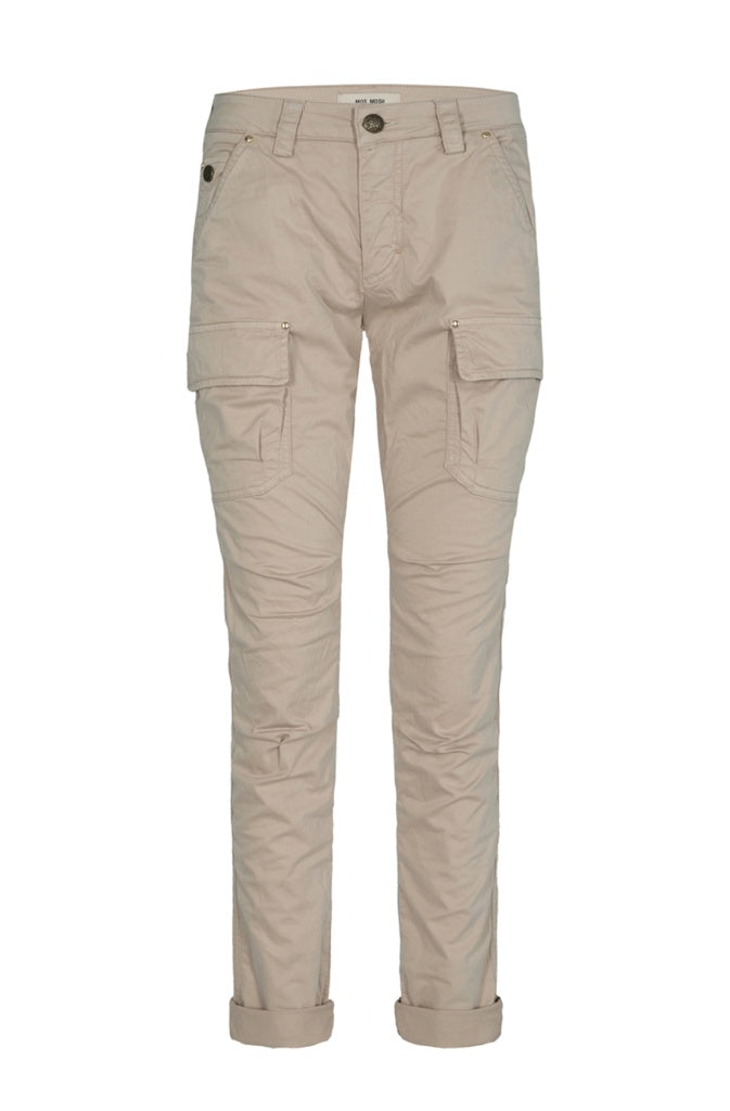 mos mosh cheryl cargo reunion pants in light taupe ghost