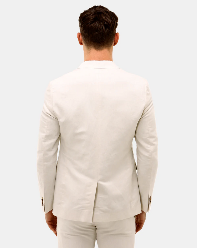 Brooksfield - Linen Blend Sleek Blazer Oat