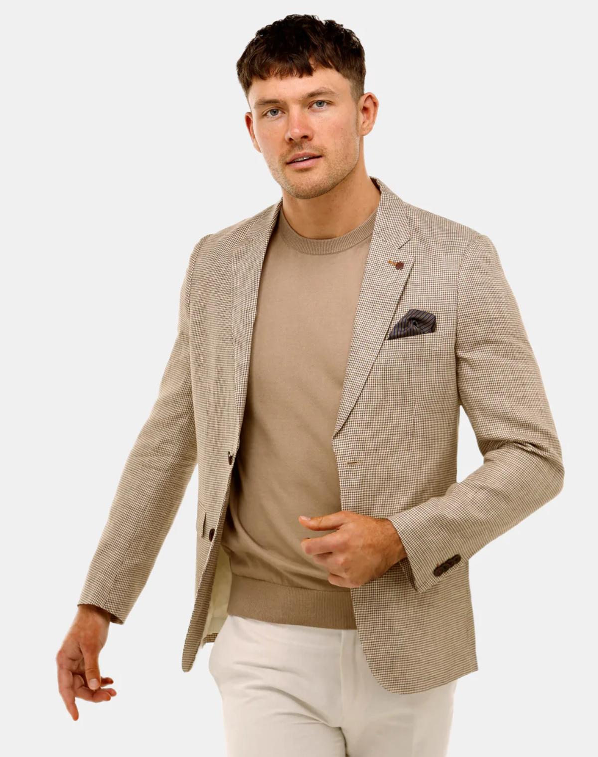 Stotfield Glen Check Tan Blazer