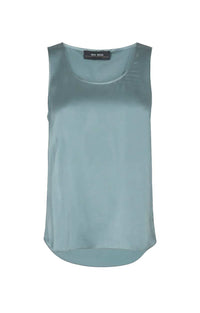 Mos Mosh - Astrid Silk Tank Top Lead Blue