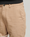 Superdry - Studios Linen Turn Up Short Classic Tan