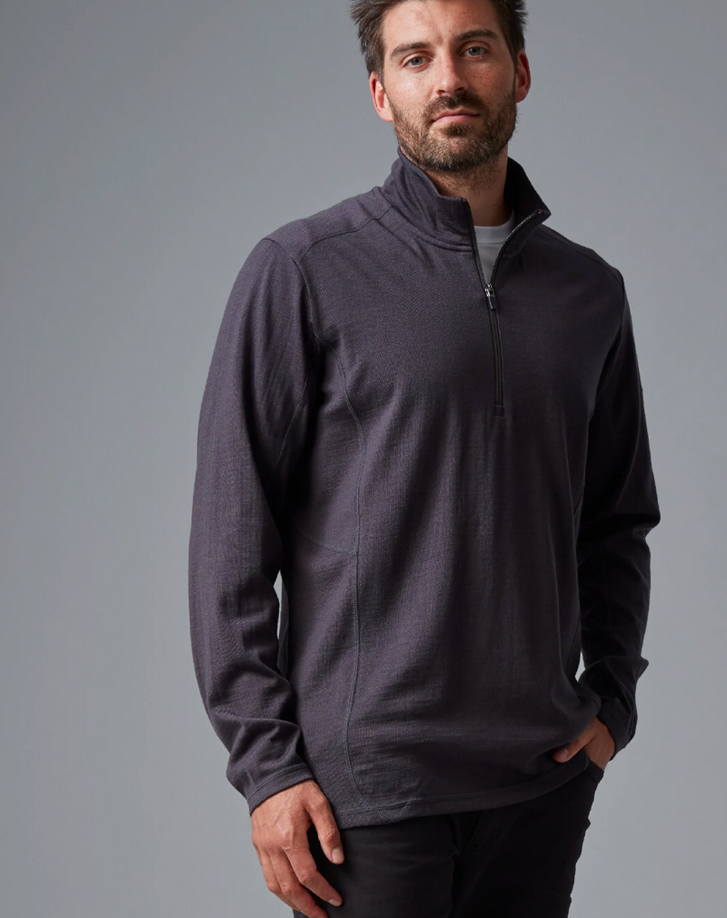 Wild South - 280 Merino Qrtr Zip Charcoal