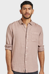 Academy Brand - Hampton L/S Linen Shirt in Rosette Pink