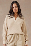 Academy Brand Womens - Malibu Collared Sweater Milk