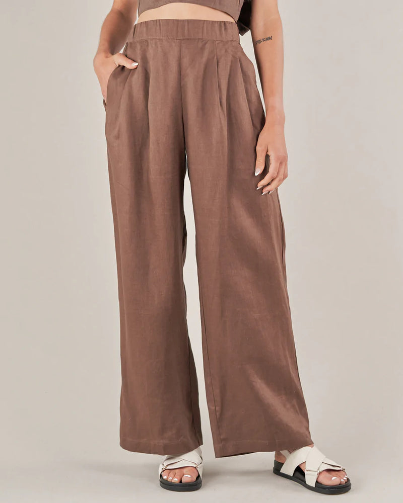 Amelius - Cancun Linen Pant Chocolate