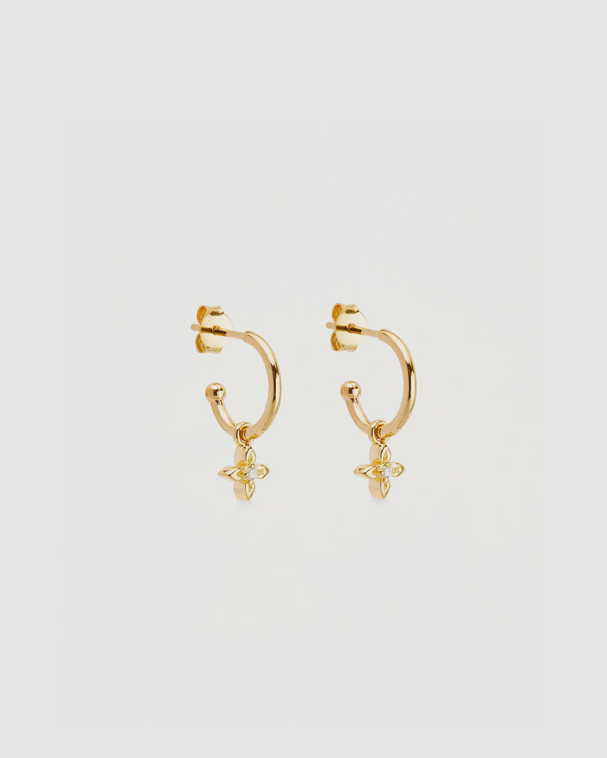 By Charlotte - Live in Light Hoops 18k Gold Vermeil