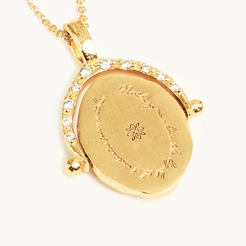By Charlotte - North Star Spinner Necklace 18k Gold Vermeil