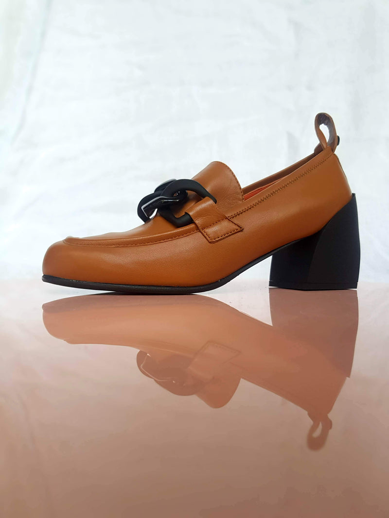 Georgia B - Tan Heeled Loafer