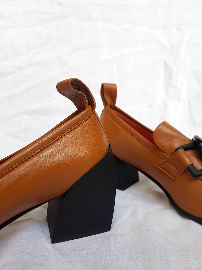 Georgia B - Tan Heeled Loafer