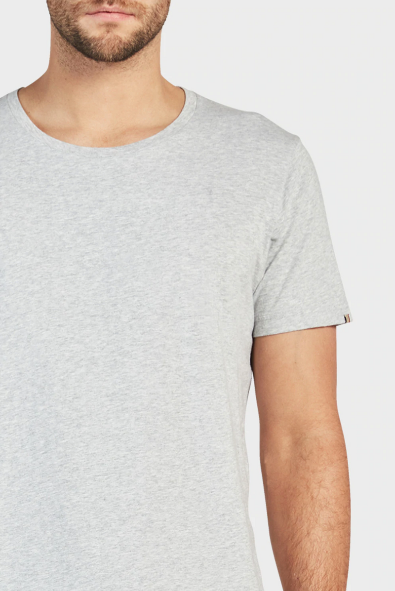 The Academy Brand - Acad Basic Crew Tee in Grey Marle