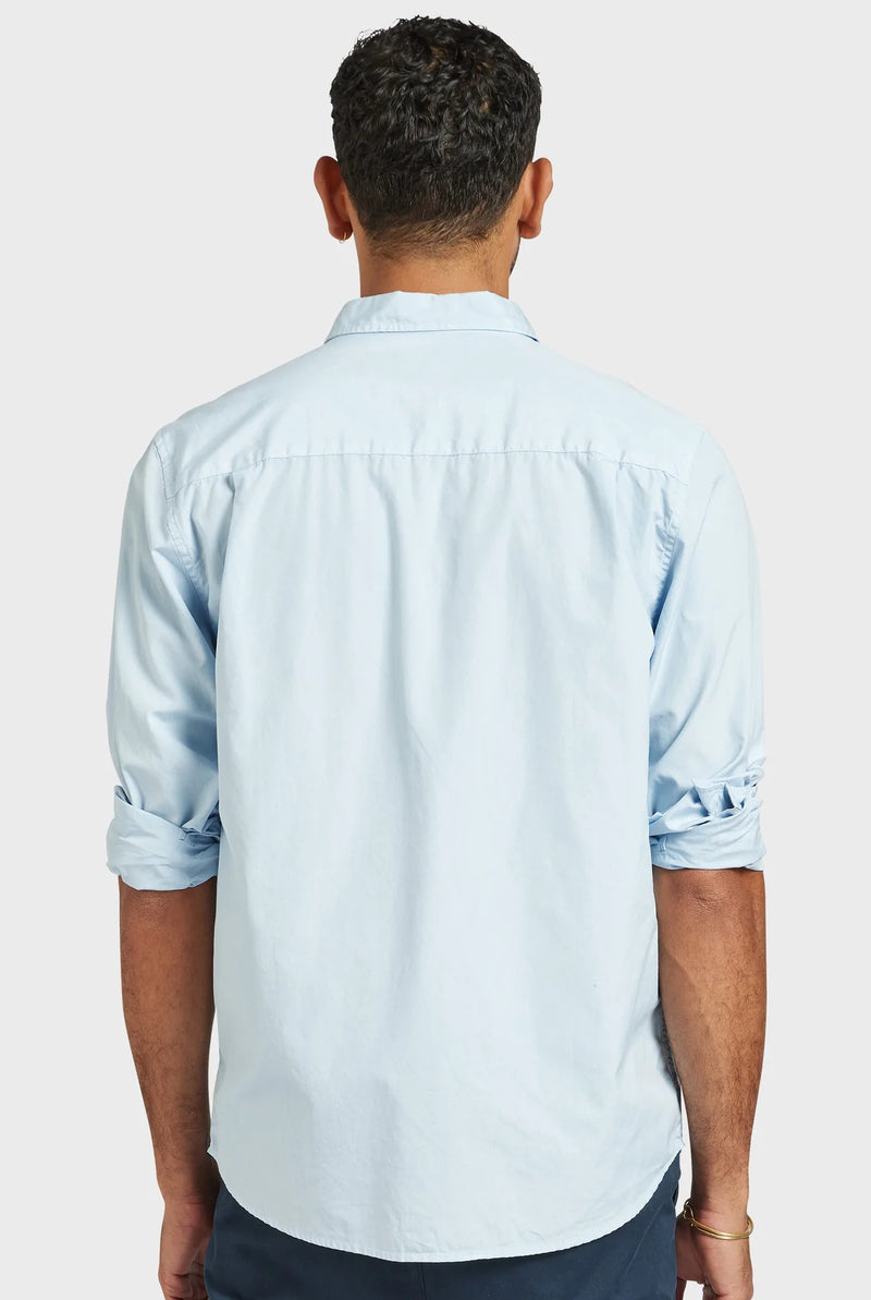 Academy Brand - Frank Poplin Shirt - Arctic Blue