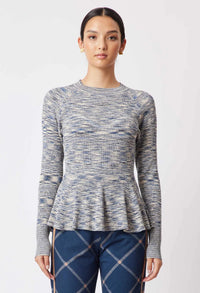 Once Was - Harmony Viscose Knit Top Navy Pampas