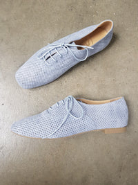 Sempre Di - Perforated Lace Up Light Blue