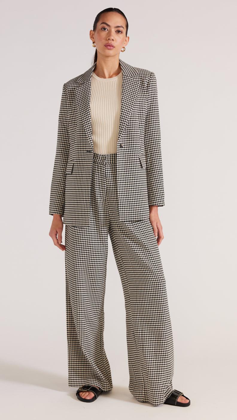 Staple the Label - Camille Wide Leg Pant Houndstooth