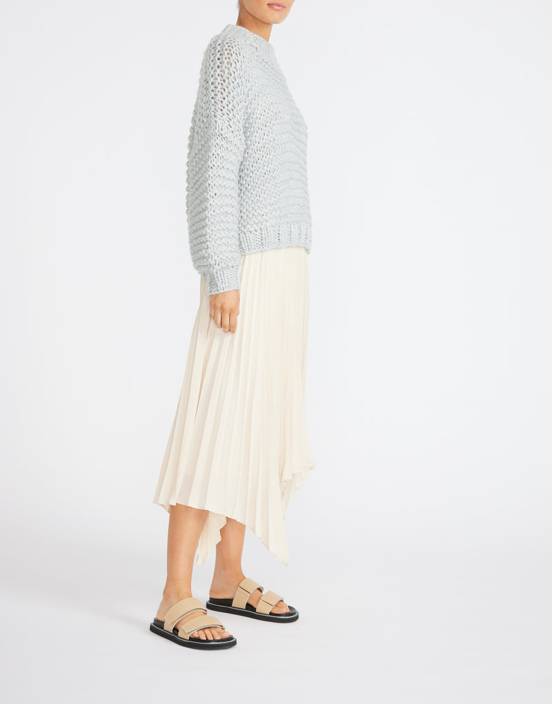 STAPLE THE LABEL - Celine Pleated Midi Skirt Vanilla