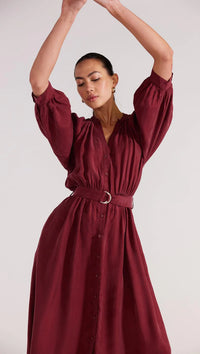 Staple the Label - Monique Midi Dress Plum