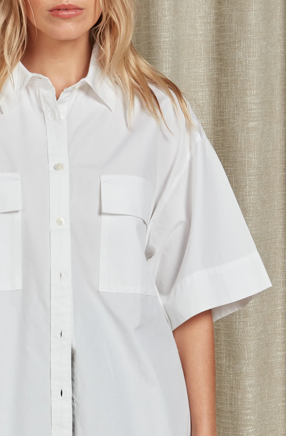Academy Brand Womens - Frankie SS Poplin Shirt White