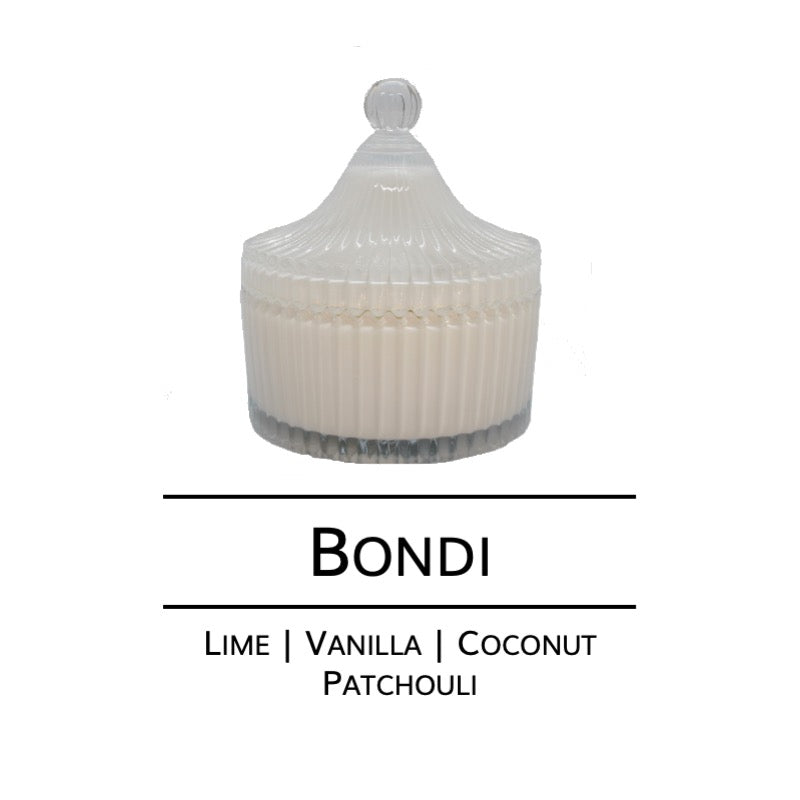 Cove Collection - Carousel Candle White/Clear Bondi