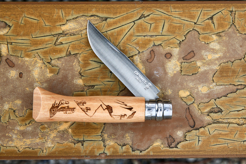 OPINEL - Engraved No 8 Alpine Adventures Hiking Knife