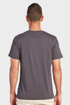 academy brand basic mens crew neck cotton tee in navy back