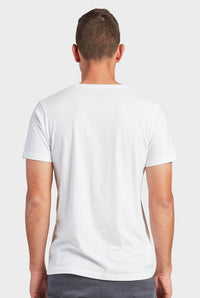 academy brand mens crew neck short sleeve tee in white back
