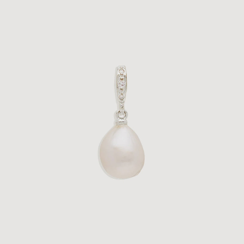 By Charlotte - Sterling Silver Intention of Peace Pearl Necklace Pendant