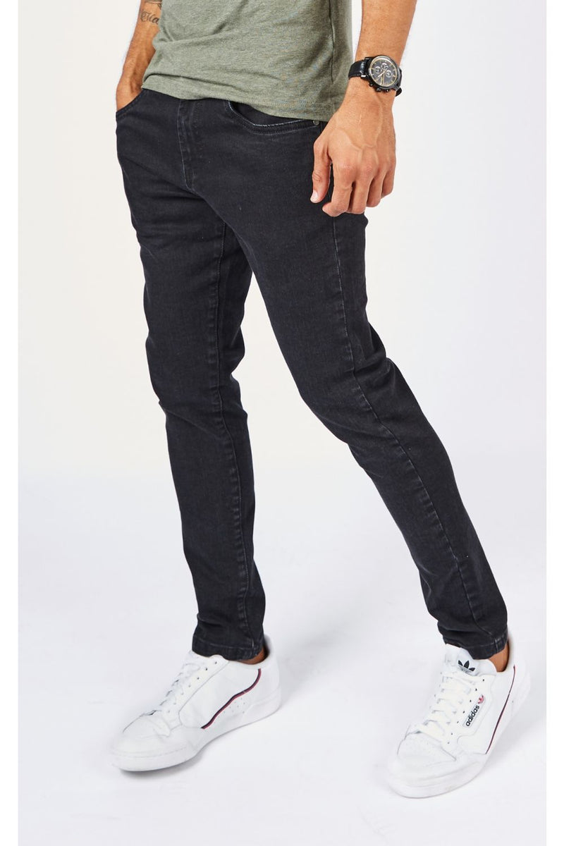 Dricoper mens street black slim denim jeans1