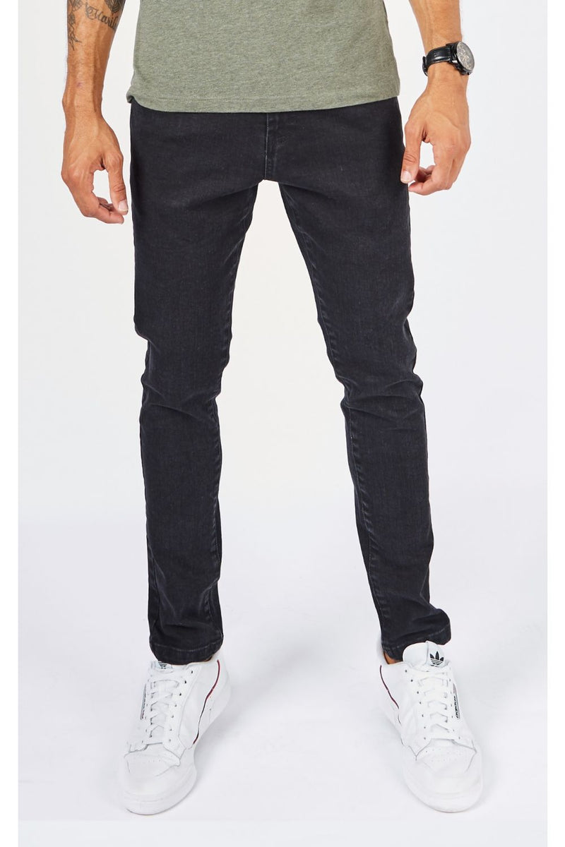 Dricoper mens street black slim denim jeans2
