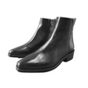 lokas oasi black flat elongated toe leather boots