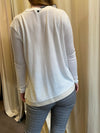 raw by raw kaye knit white fine wool leather detail back view