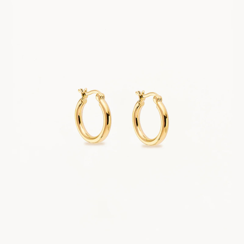By Charlotte - Sunrise Small Hoops Gold Vermeil
