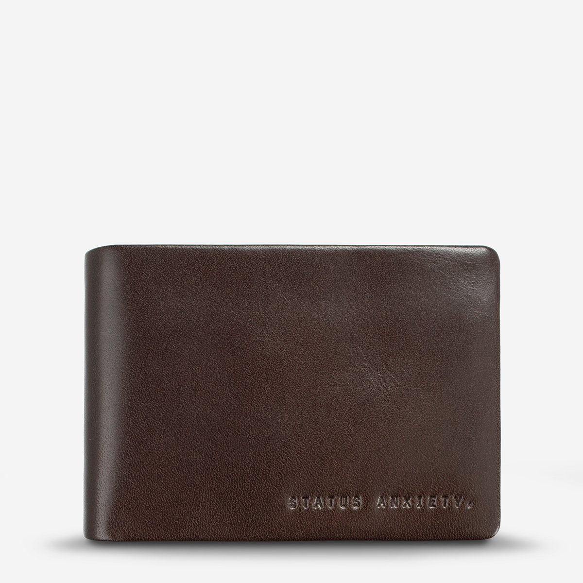 status anxiety wallet jonah chocolate front