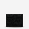 Status anxiety minimal card wallet black bubble leather together for now