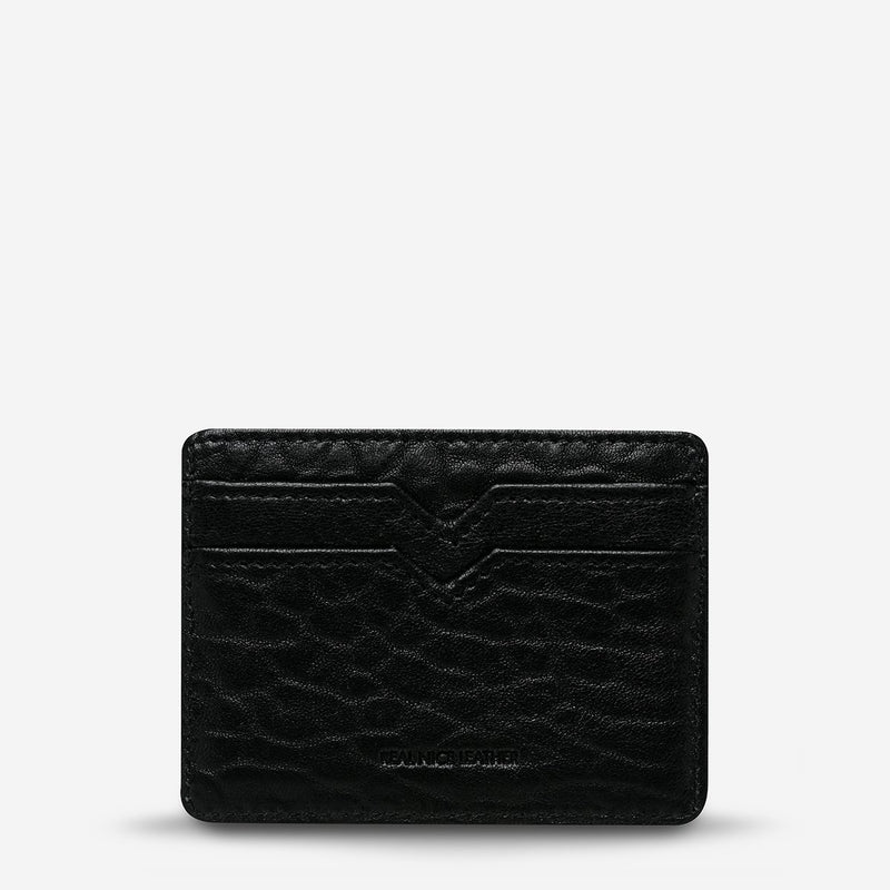 Status anxiety minimal card wallet black bubble leather together for now