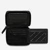 status anxiety black wayward wallet flat open