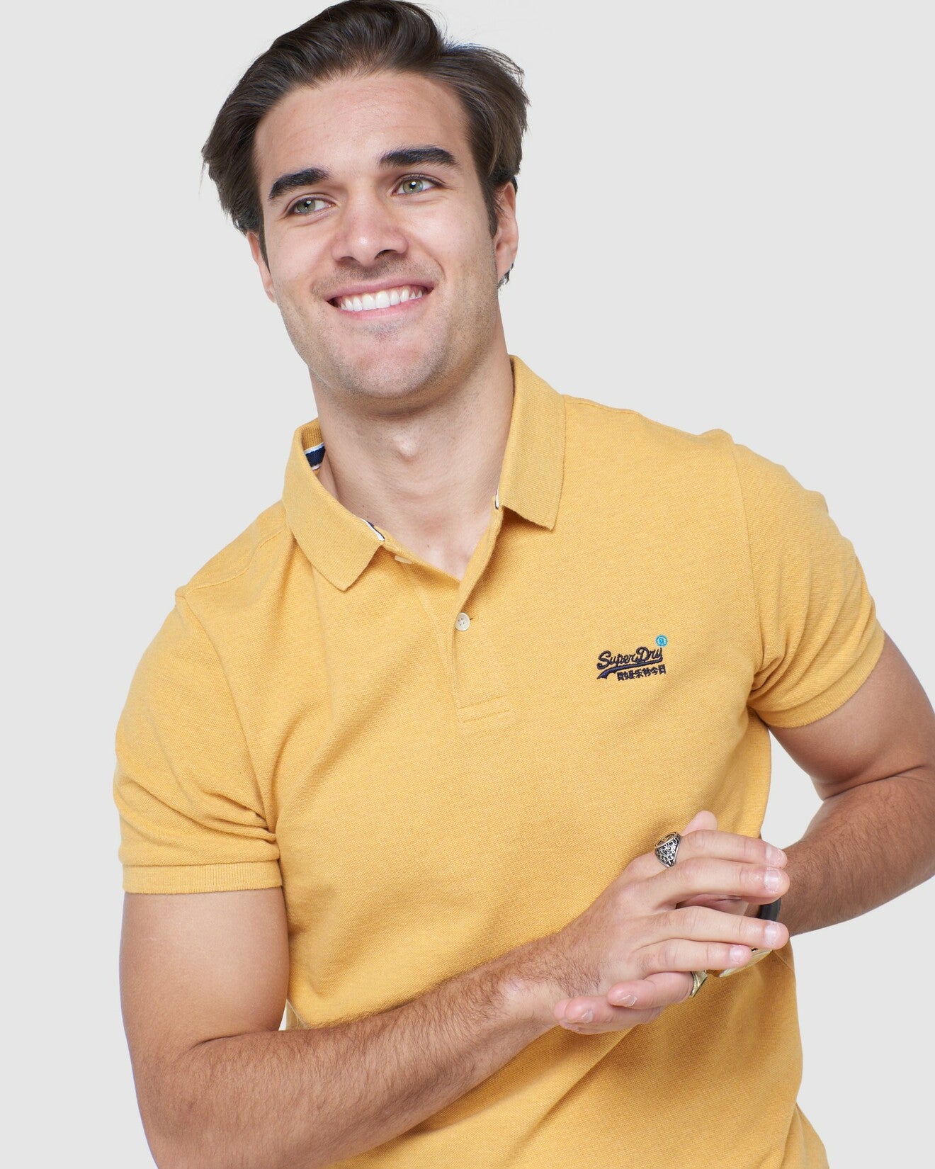 Superdry - Short Sleeve Classic Pique Polo in Ochre Marle – byhunterminx