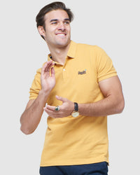 Superdry - Short Sleeve Classic Pique Polo in Ochre Marle