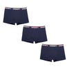 mens pack of boxer briefs organic cotton navy x 3 superdry