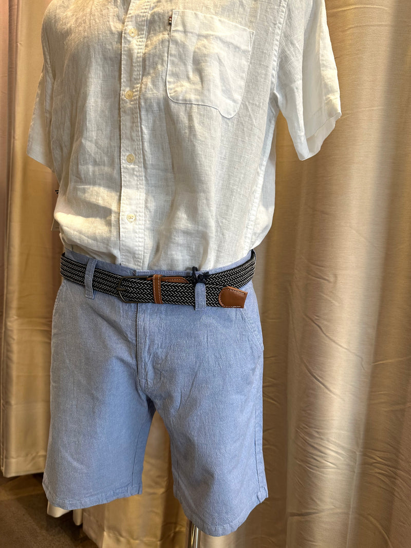 Tokyo Laundry - Pomona Short with Belt Blue Oxford