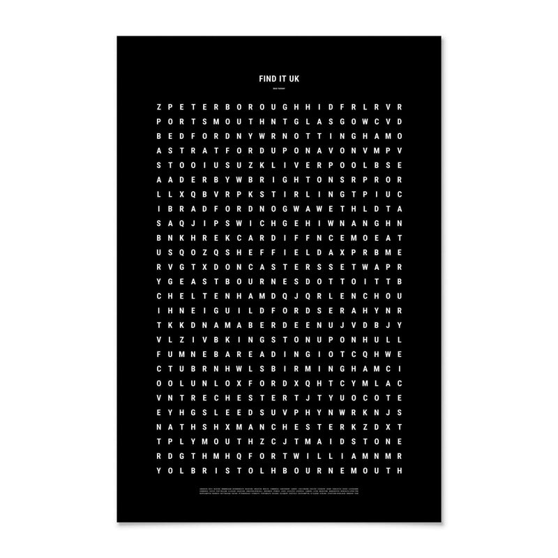 find it UK gift idea - poster word search 